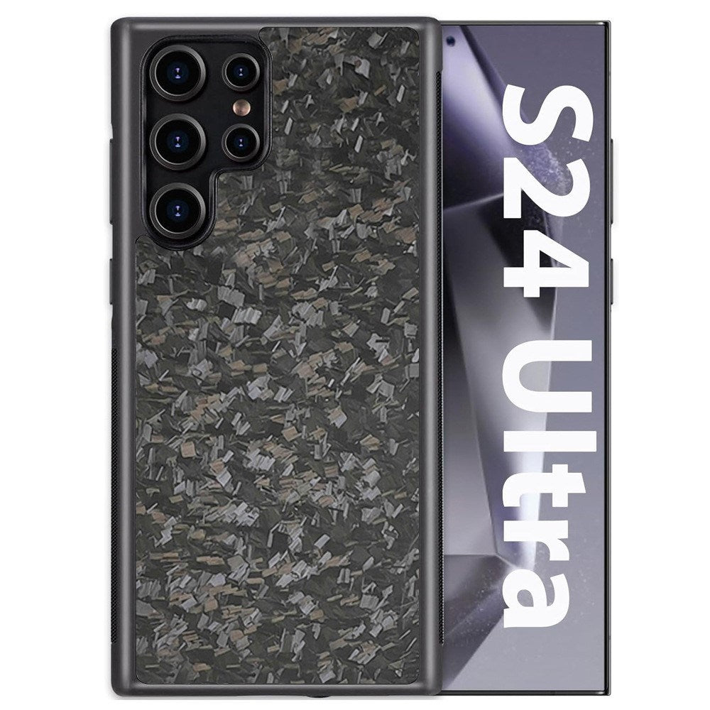 EIDERWOOD Samsung Galaxy S24 Ultra Carbon Cover m. Skridsikker Kant - MagSafe Kompatibelt - Sort