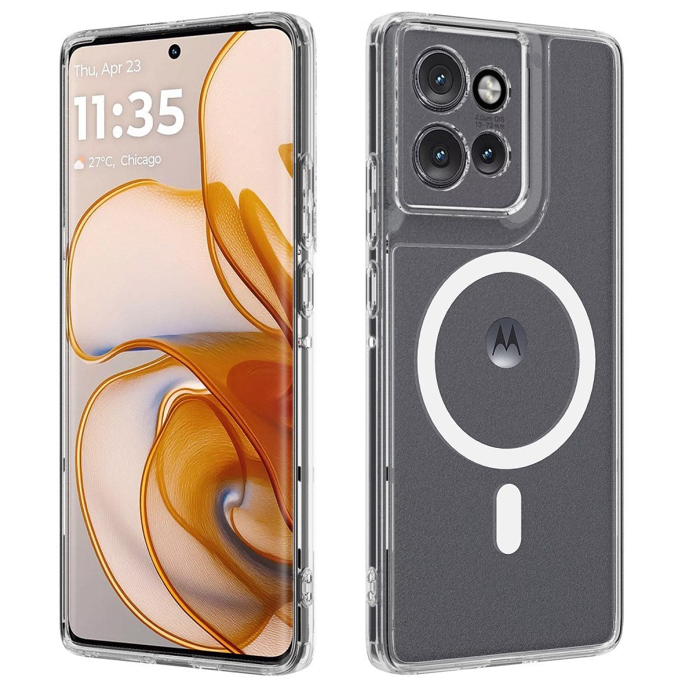 EIDERWOOD Motorola Edge 50 Neo / Thinkphone 25 Hybrid Plast Bagside Cover - MagSafe Kompatibel - Gennemsigtig / Hvid