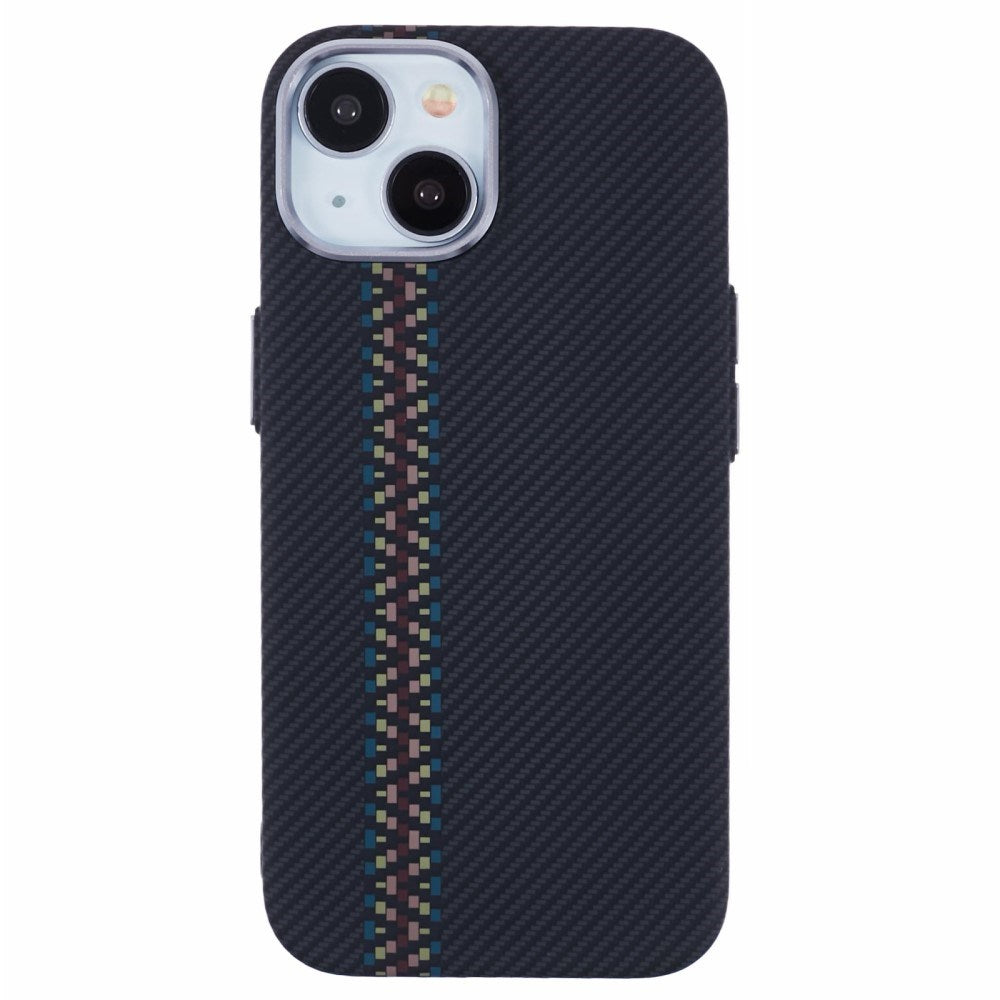 iPhone 14 - EIDERWOOD Mønstret Carbon Cover - MagSafe Kompatibel - Dark ZigZag Pattern