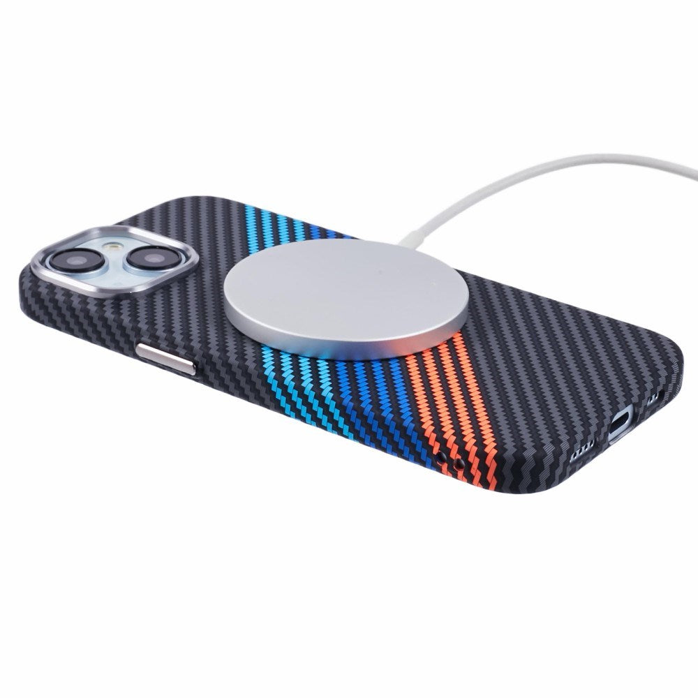iPhone 13 - EIDERWOOD Mønstret Carbon Cover - MagSafe Kompatibel - Colorful Stripes