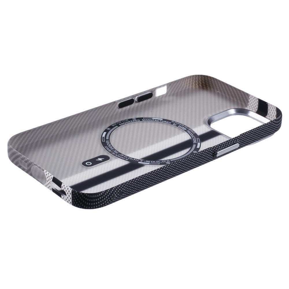 iPhone 13 - EIDERWOOD Mønstret Carbon Cover - MagSafe Kompatibel - Grey Stripes
