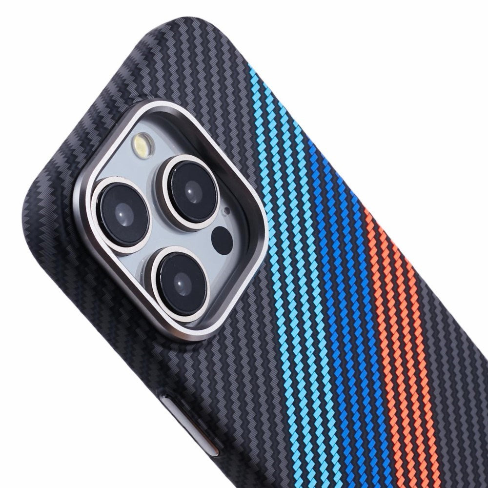 iPhone 13 Pro - EIDERWOOD Mønstret Carbon Cover - MagSafe Kompatibel - Colorful Stripes