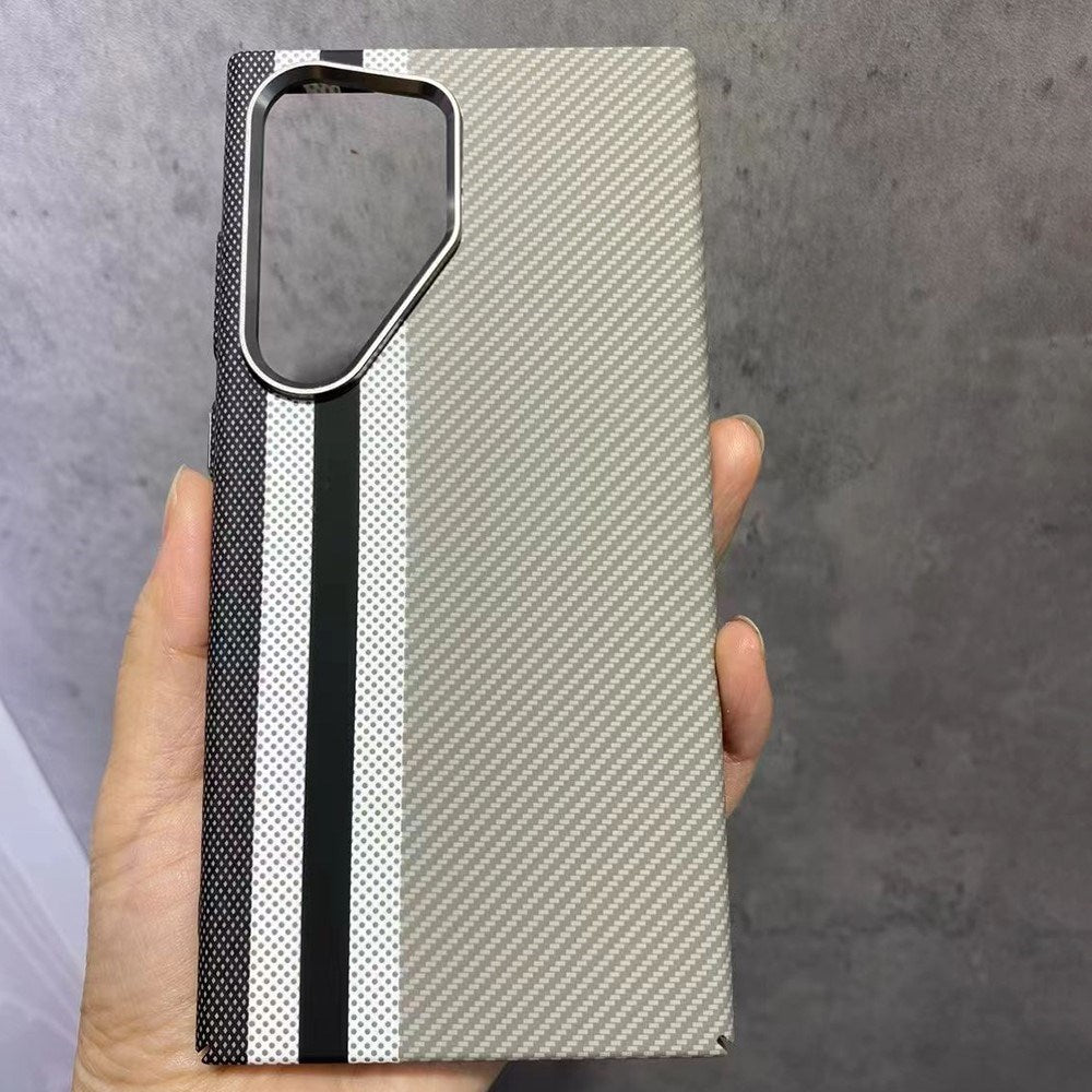 Samsung Galaxy S23 Ultra - EIDERWOOD Mønstret Carbon Cover - MagSafe Kompatibel - Grey Stripes