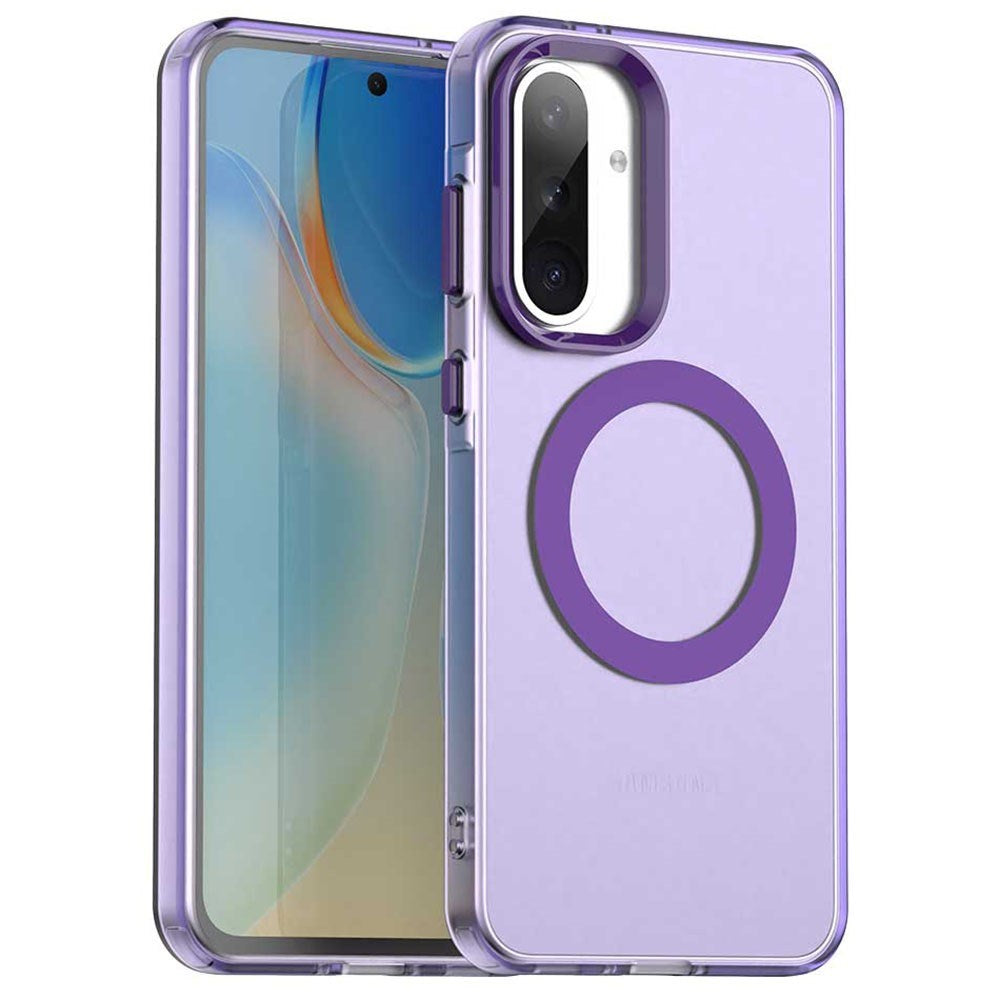 EIDERWOOD Samsung Galaxy A36 (5G) Hybrid Plast Mobil Cover - MagSafe Kompatibel - Gennemsigtig / Lilla