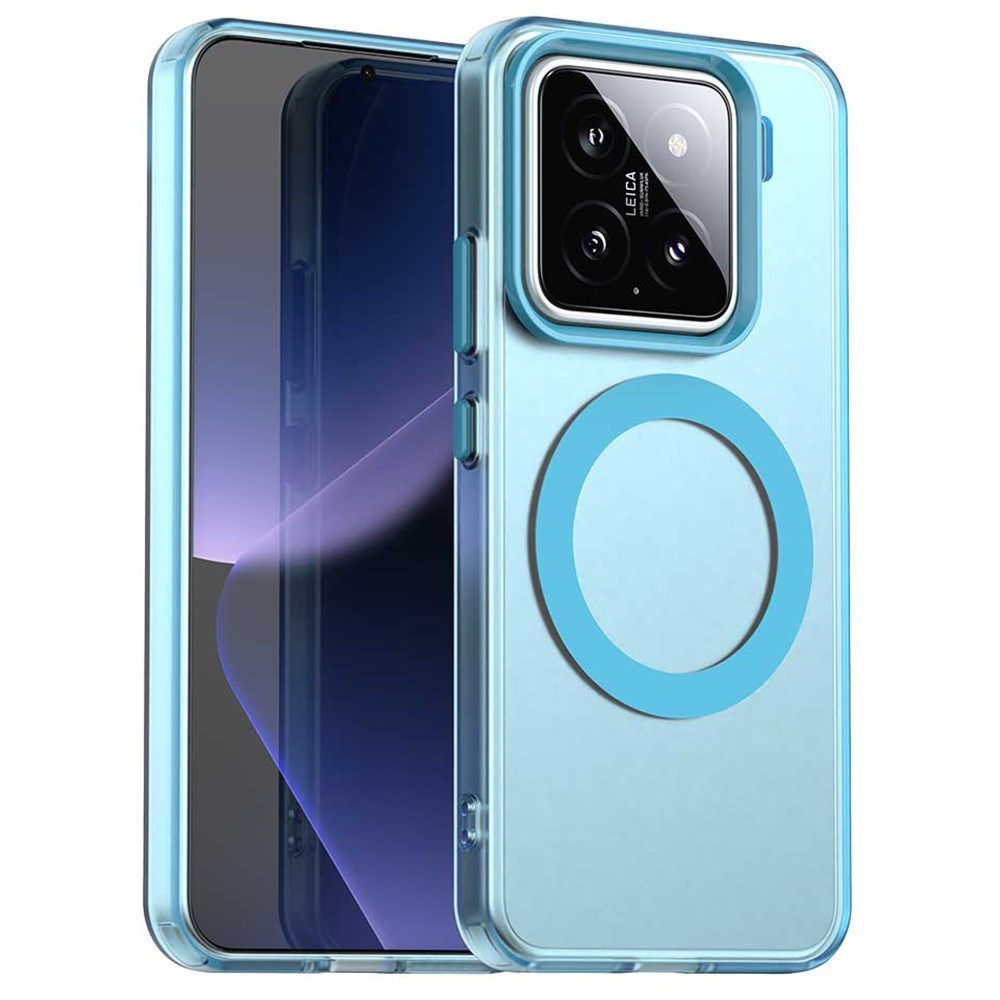 EIDERWOOD Xiaomi 15 Hybrid Plast Mobil Cover - MagSafe Kompatibel - Gennemsigtig / Blå