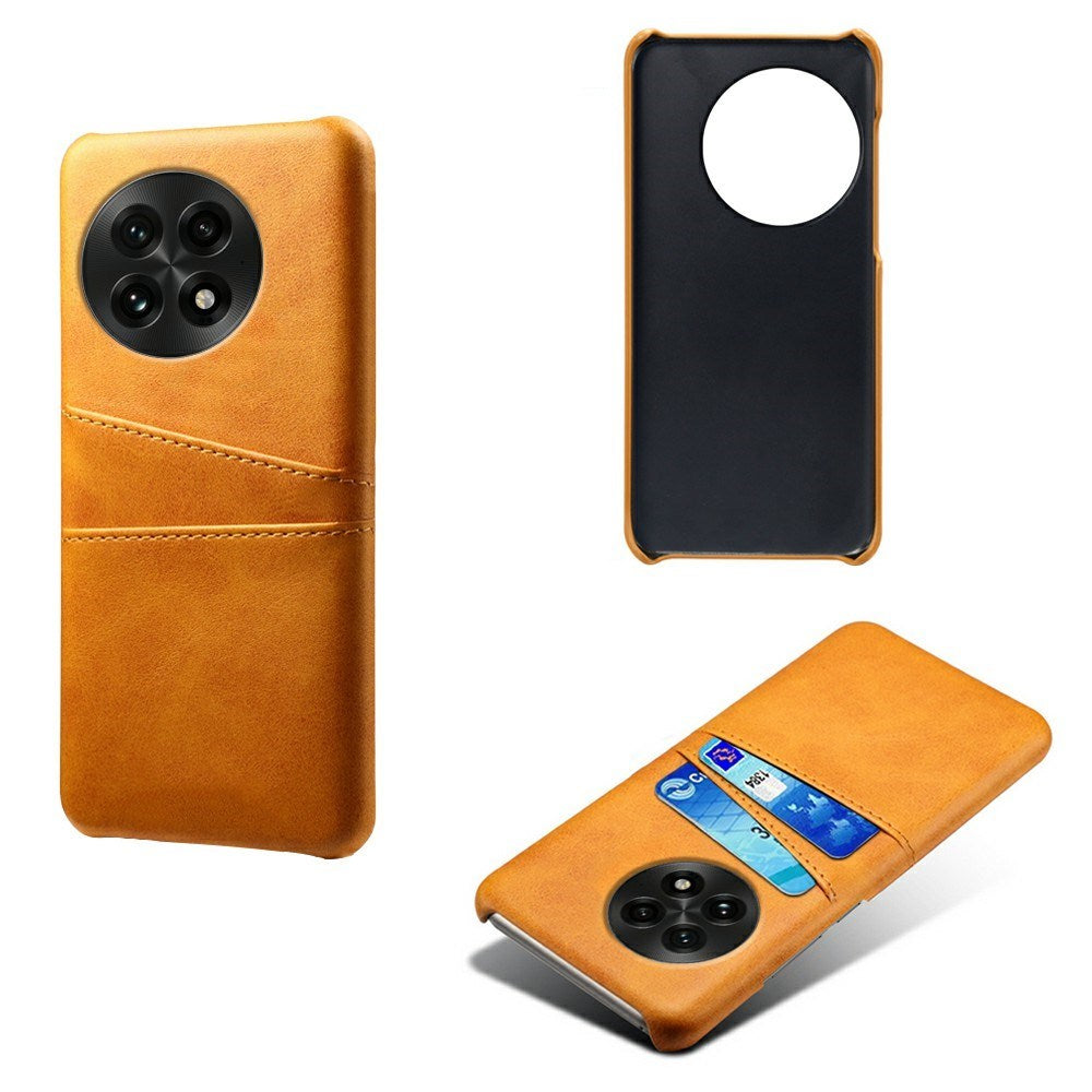 OnePlus 13 - EIDERWOOD Kunstlæder Cover m. Indbygget Kortholder - Orange