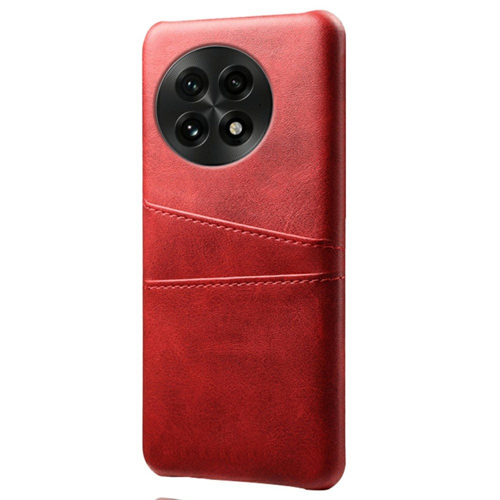 OnePlus 13 - EIDERWOOD Kunstlæder Cover m. Indbygget Kortholder - Rød