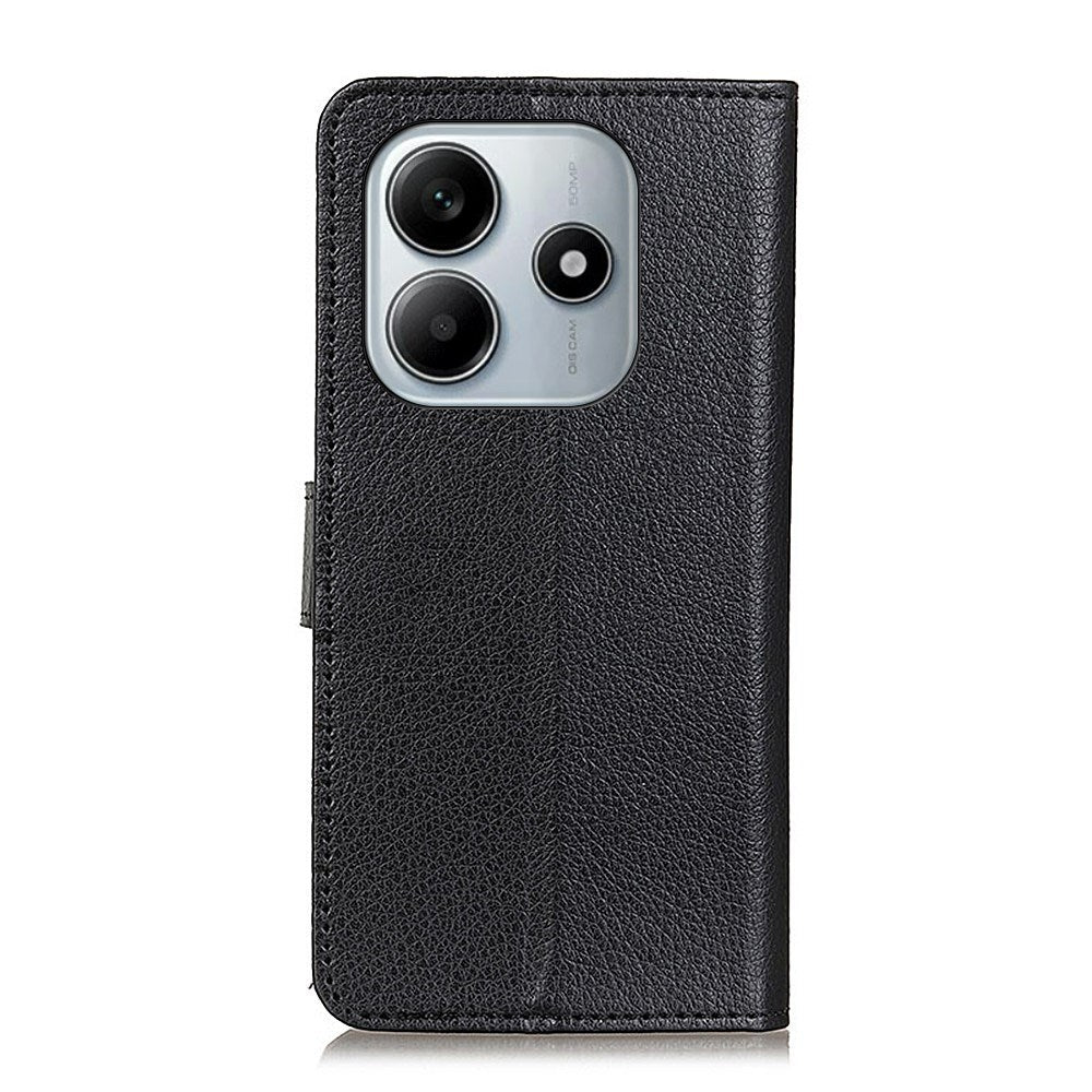 Xiaomi Redmi Note 14 (4G) - EIDERWOOD Kunstlæder Flip Cover m. Kortholder & Ståfunktion - Sort