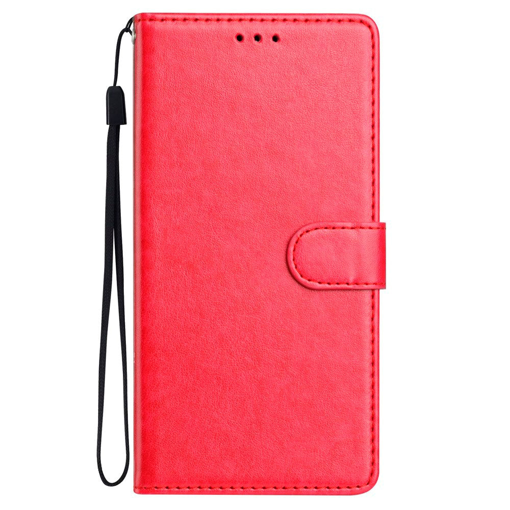 Xiaomi Redmi Note 14 Pro (5G) / Poco X7 - EIDERWOOD Kunstlæder Flip Cover m. Strop - Rød