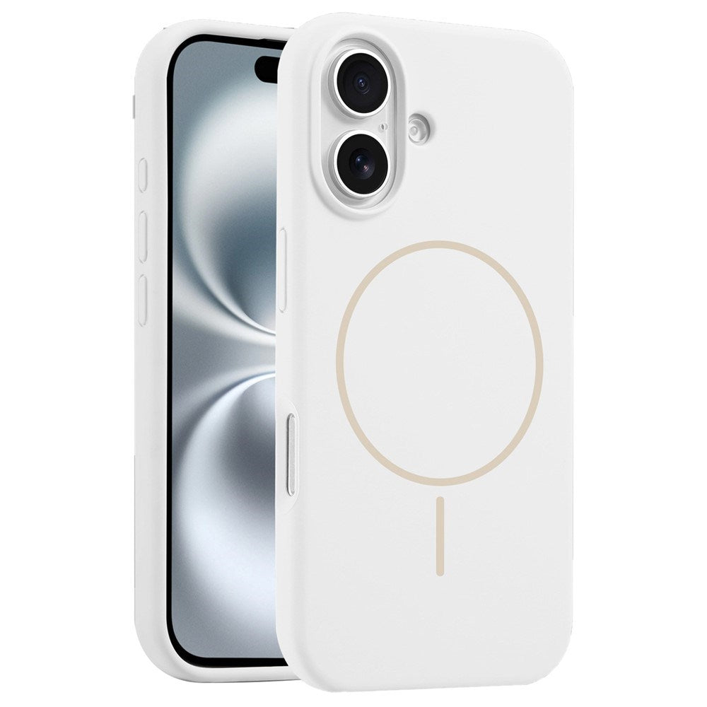 EIDERWOOD iPhone 16 Plus Silikone Mobil Cover - MagSafe Kompatibel - Hvid