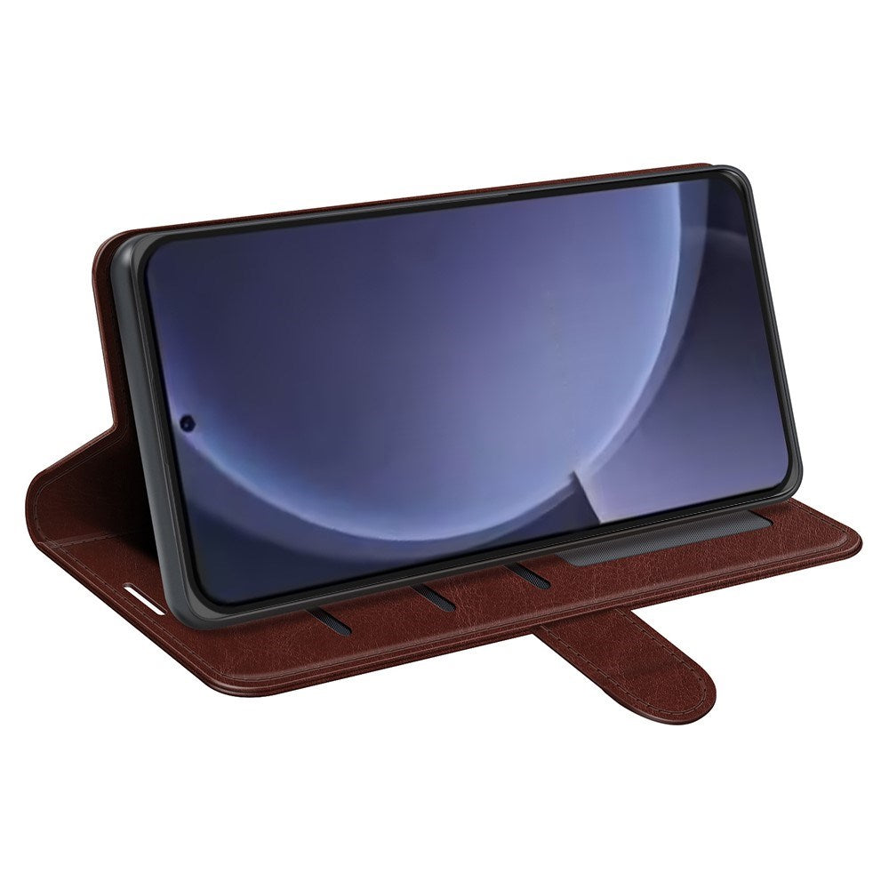 EIDERWOOD - Samsung Galaxy S25+ (Plus) - Kunstlæder Flip Cover m. Kortholder & Ståfunktion - Brun