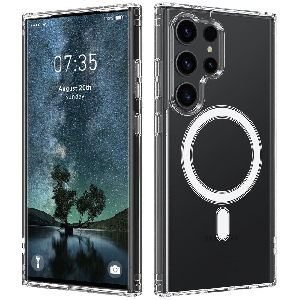 EIDERWOOD Samsung Galaxy S25 Ultra Fleksibelt Plast Bagside Cover - MagSafe Kompatibel - Gennemsigtig