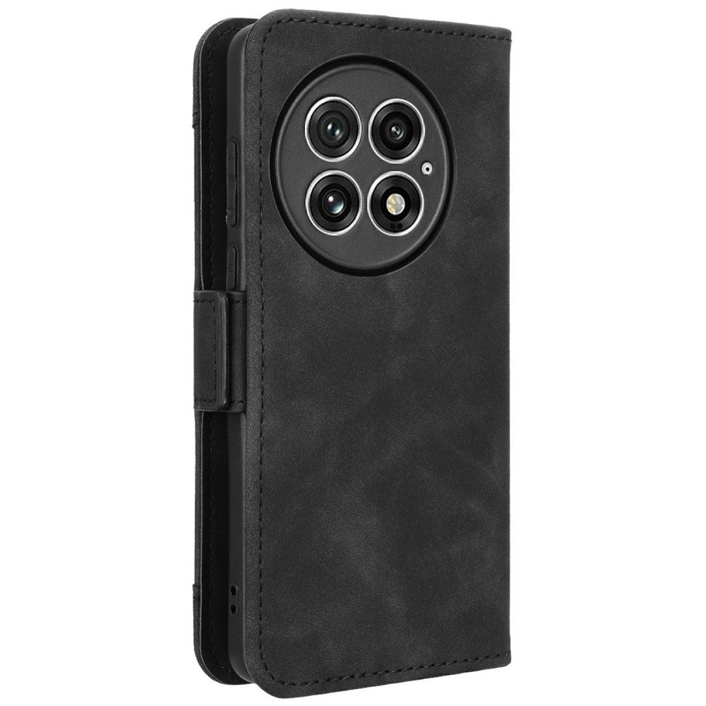 EIDERWOOD OnePlus 13 Kunstlæder Flip Case m. Ståfunktion & Ekstra Kortholder - Sort