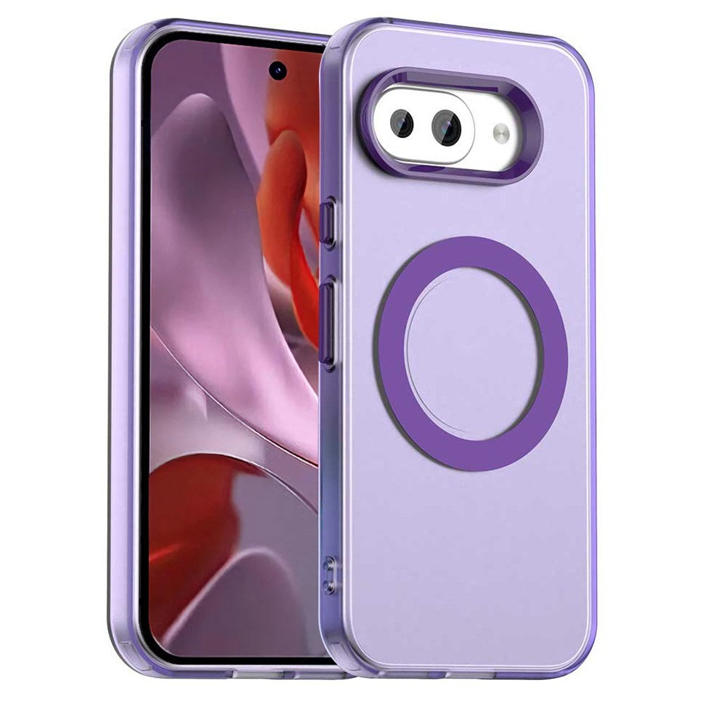 EIDERWOOD Google Pixel 9a Hybrid Plast Mobil Cover - MagSafe Kompatibel - Gennemsigtig / Lilla