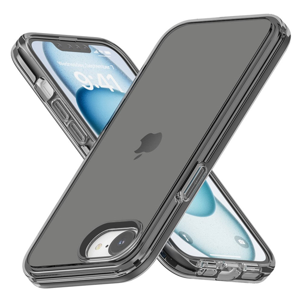 iPhone 17e / 16e - EIDERWOOD Hybrid Plastik Cover - Gennemsigtig / Sort