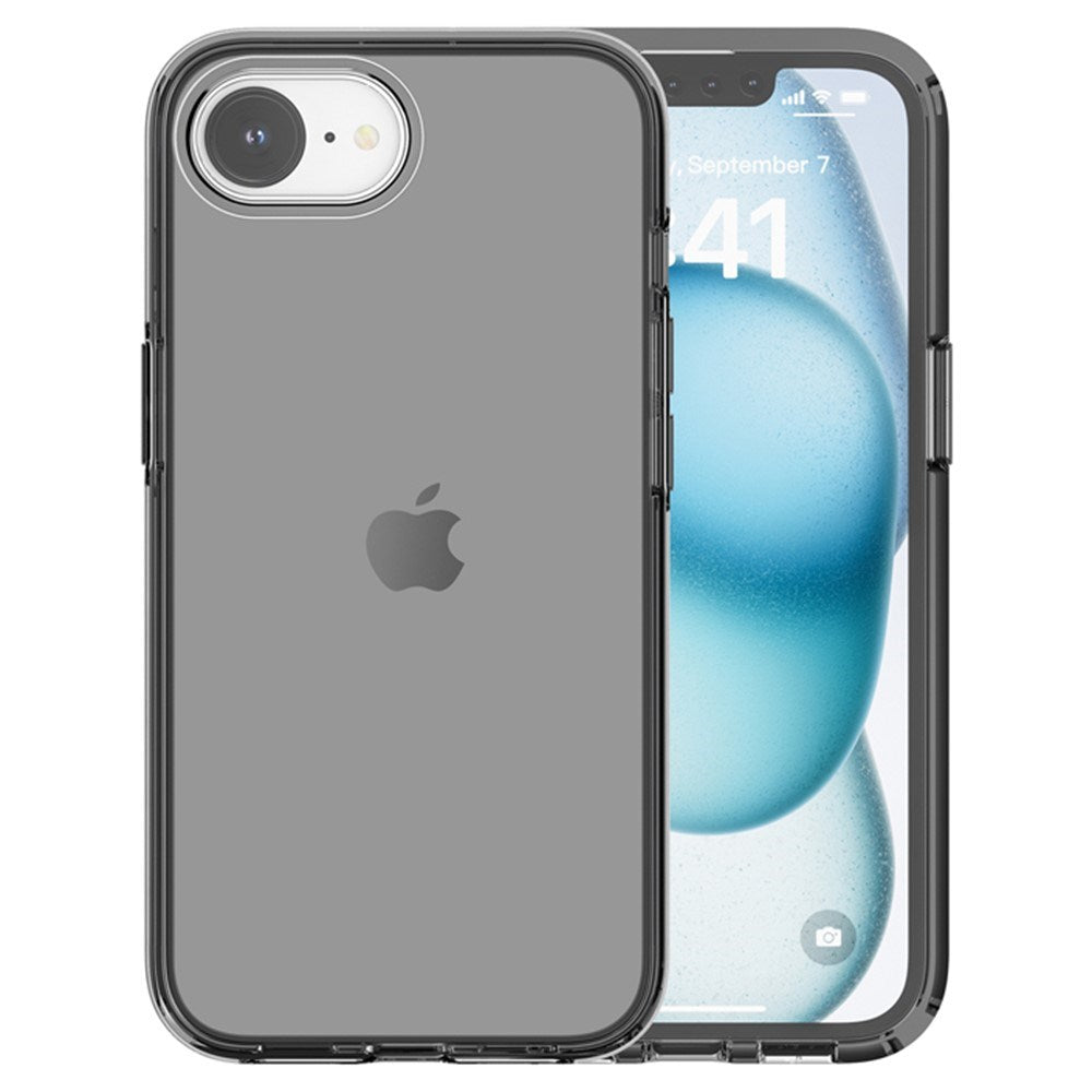 iPhone 16e - EIDERWOOD Hybrid Plastik Cover - Gennemsigtig / Sort