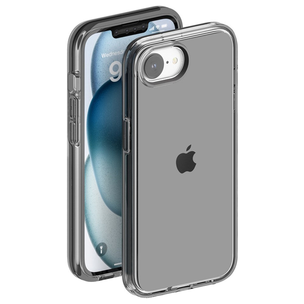 iPhone 17e / 16e - EIDERWOOD Hybrid Plastik Cover - Gennemsigtig / Sort