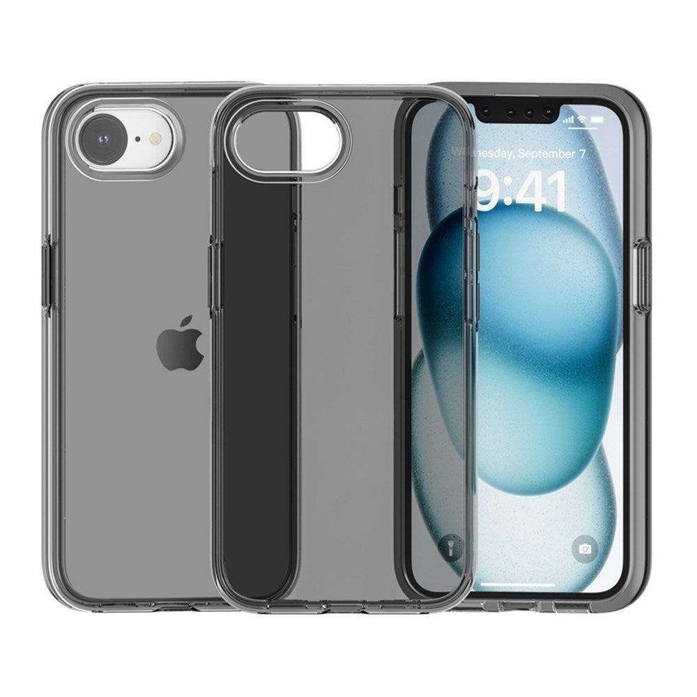 iPhone 17e / 16e - EIDERWOOD Hybrid Plastik Cover - Gennemsigtig / Sort