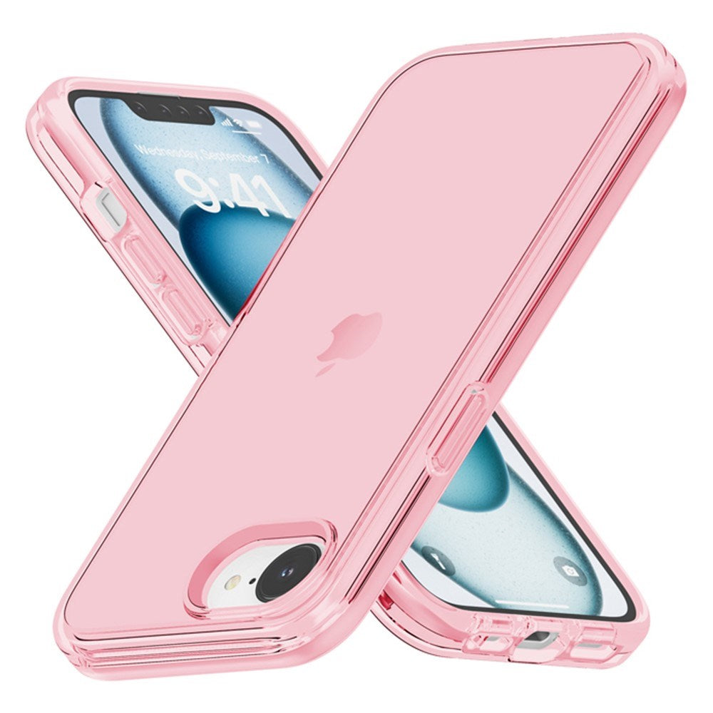 iPhone 17e / 16e - EIDERWOOD Hybrid Plastik Cover - Gennemsigtig / Lyserød