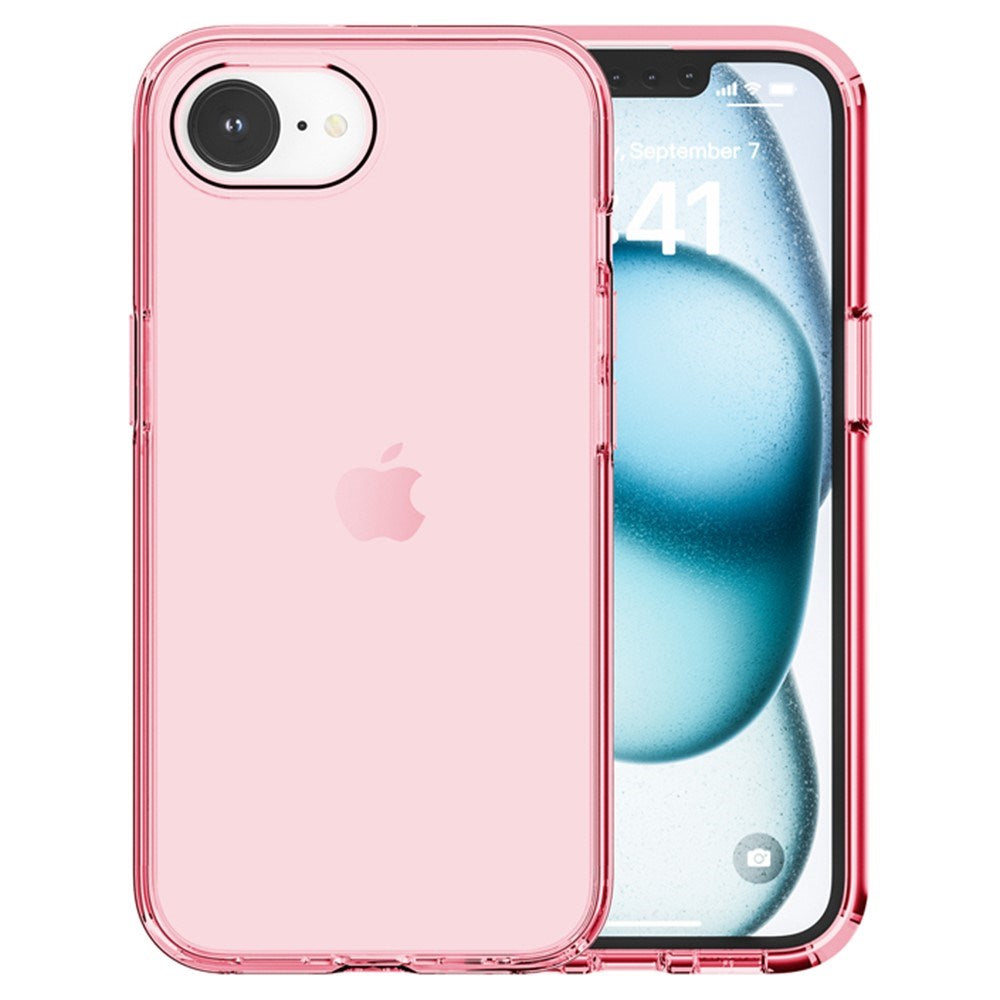 iPhone 17e / 16e - EIDERWOOD Hybrid Plastik Cover - Gennemsigtig / Lyserød