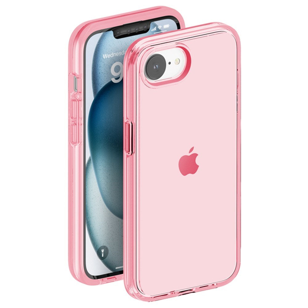 iPhone 17e / 16e - EIDERWOOD Hybrid Plastik Cover - Gennemsigtig / Lyserød