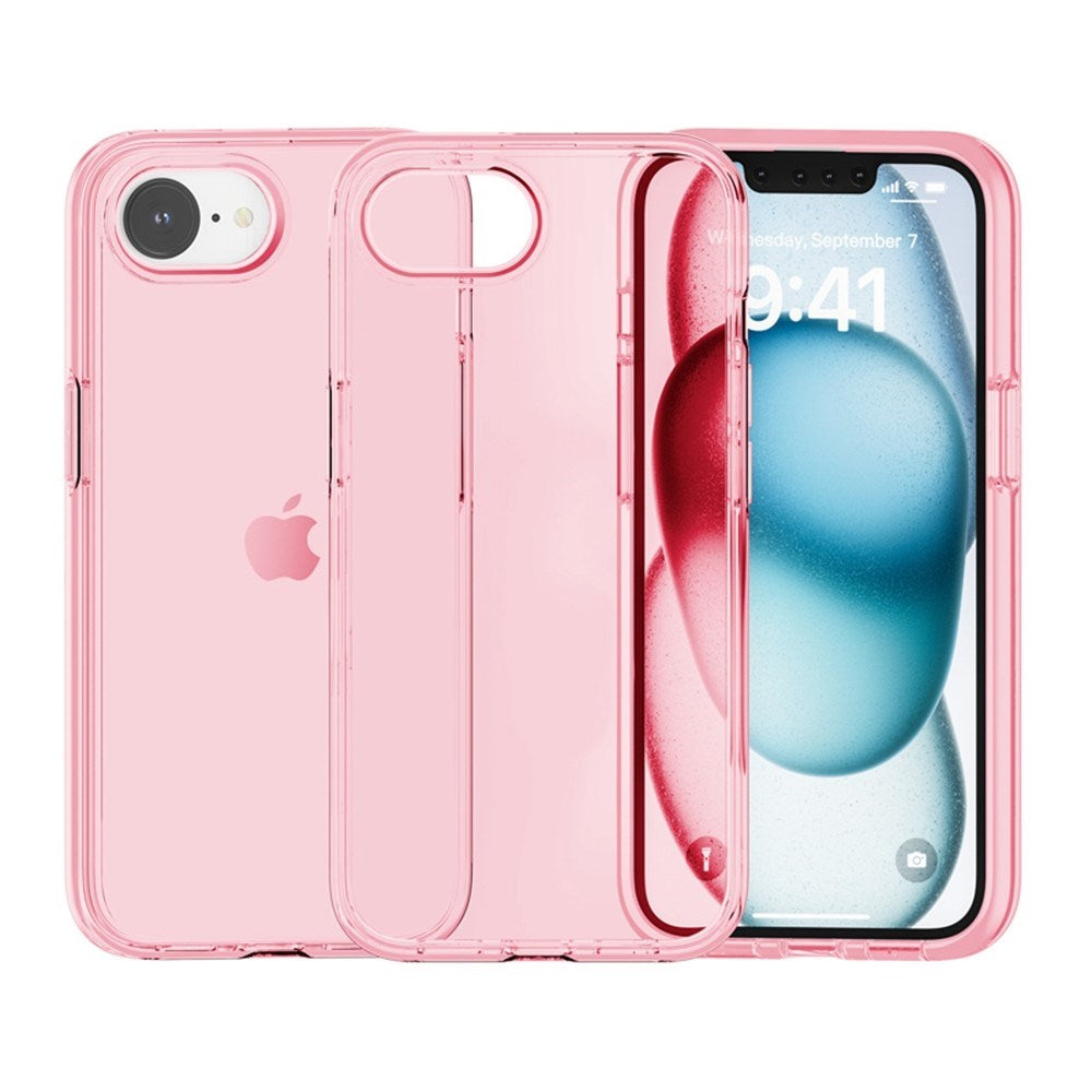 iPhone 17e / 16e - EIDERWOOD Hybrid Plastik Cover - Gennemsigtig / Lyserød