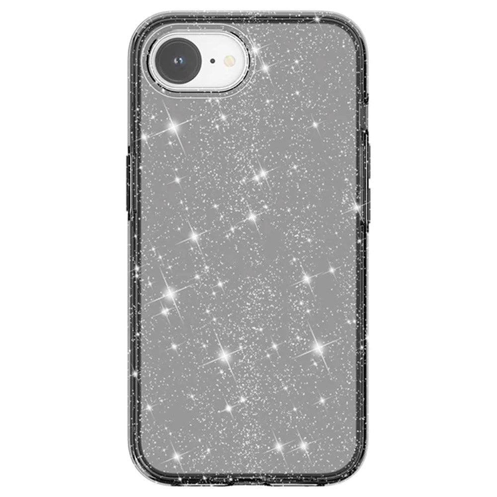 iPhone 17e / 16e - EIDERWOOD Hybrid Glitter Plastik Cover - MagSafe Kompatibel - Sort