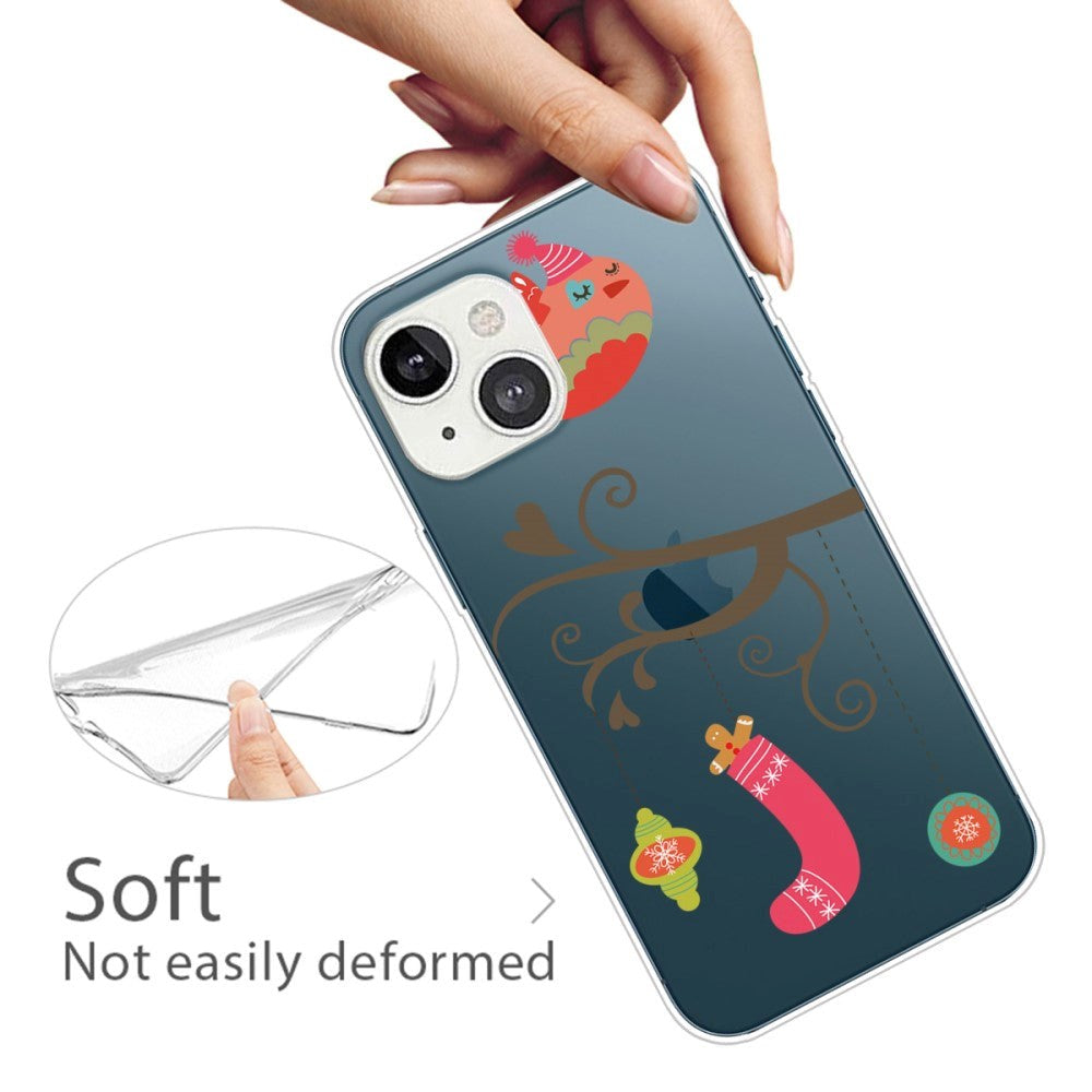 iPhone 14 Fleksibel Plastik Jule Bagside Cover - Julepynt