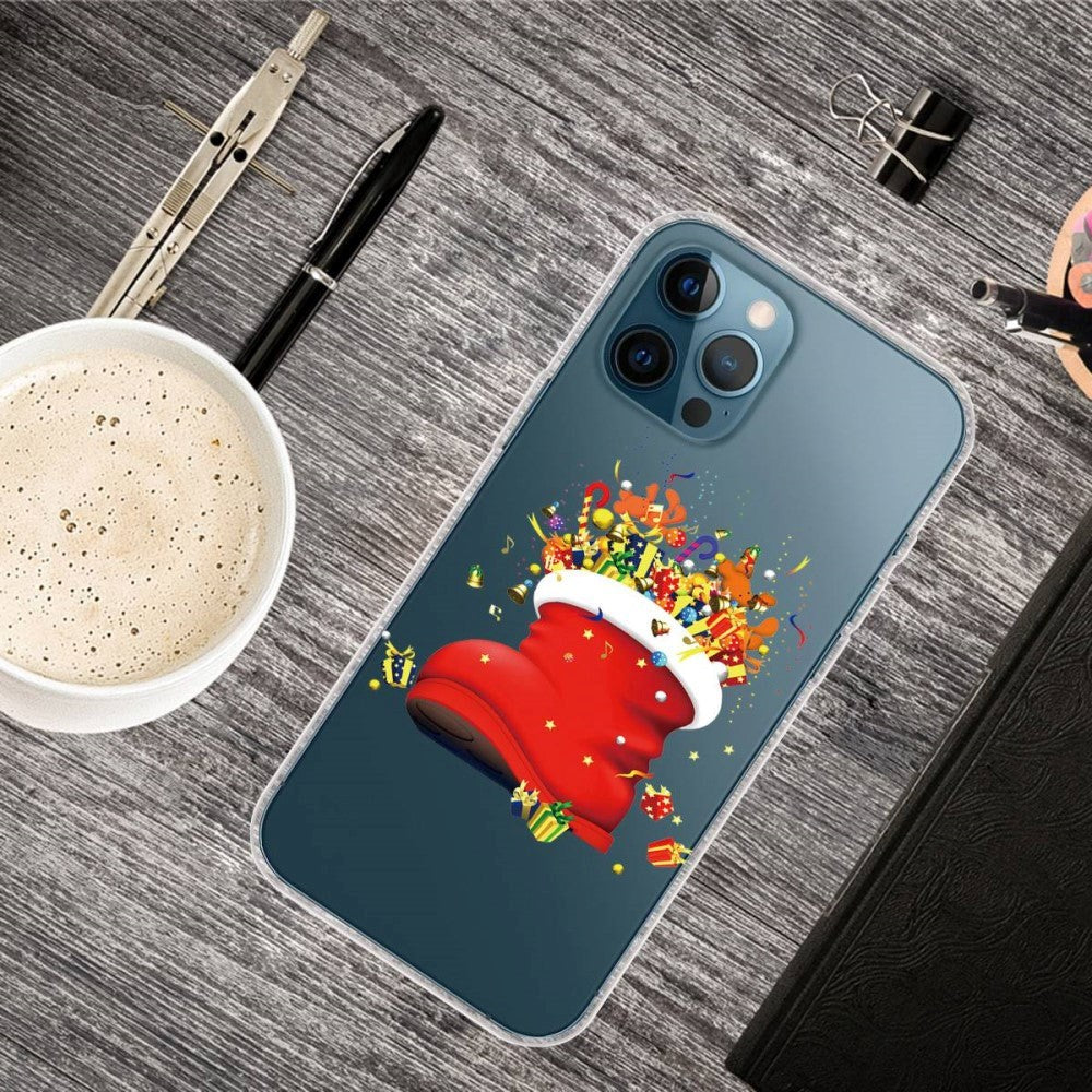 iPhone 14 Pro Fleksibelt Plast Jule Bagside Cover - Julesok