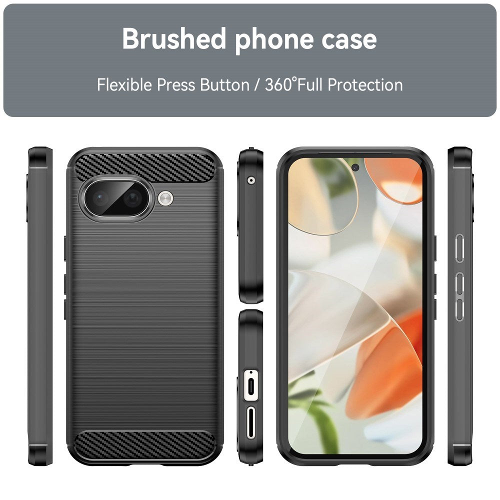 EIDERWOOD Google Pixel 9a Brushed Carbon Bagside Cover - Sort