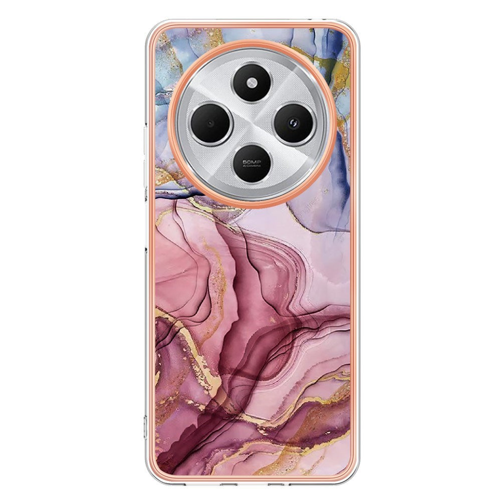 EIDERWOOD Xiaomi Redmi 14C Fleksibelt Plastik Bagside Cover m. Marmordesign - Lyserød