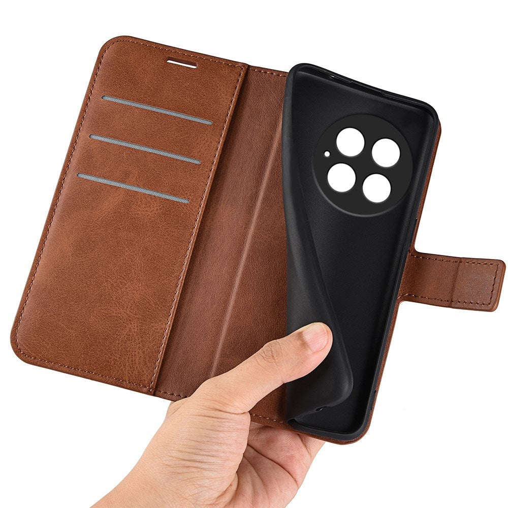 EIDERWOOD OnePlus 13 Wallet Flip Læder Cover m. Pung - Brun
