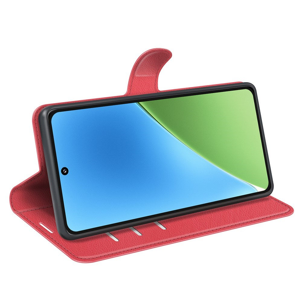 Xiaomi 15 - EIDERWOOD Kunstlæder Flip Cover m. Kortholder & Ståfunktion - Rød