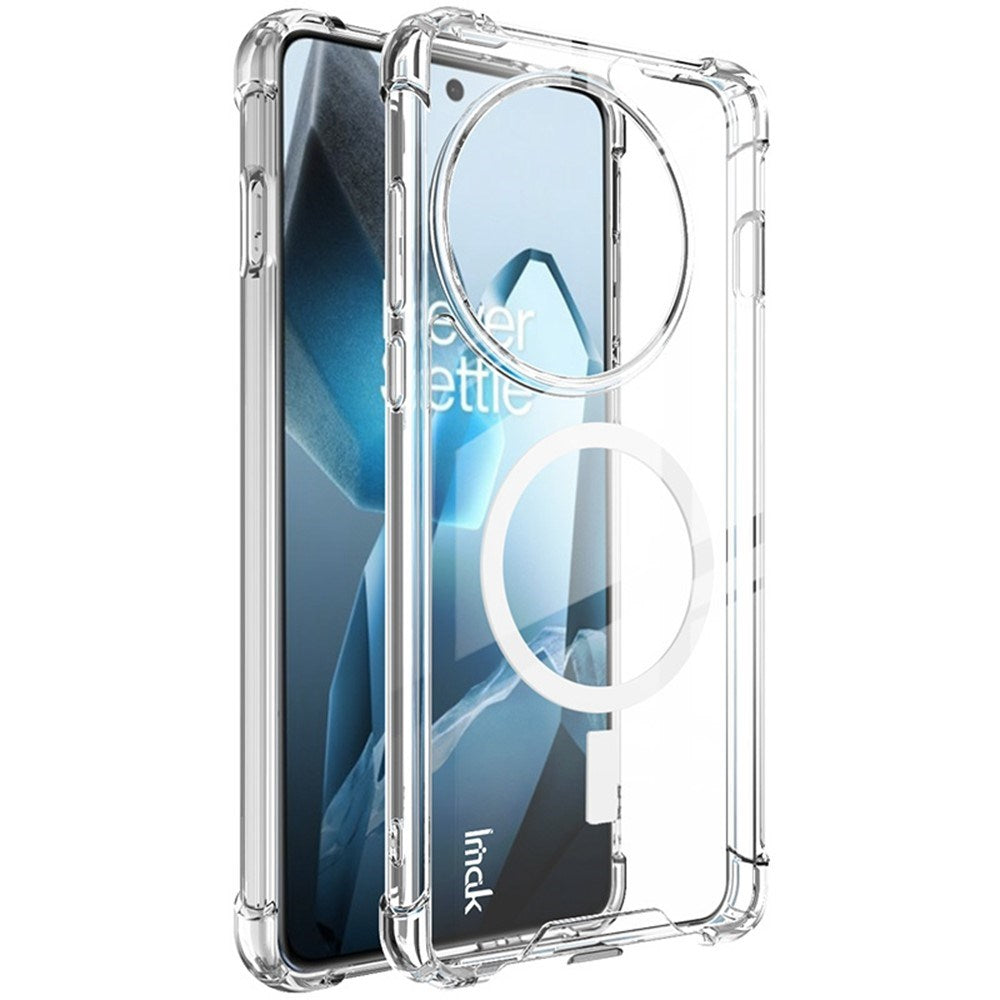 IMAK OnePlus 13 Hybrid Plastik Bagside Cover - MagSafe Kompatibel - Gennemsigtig / Hvid