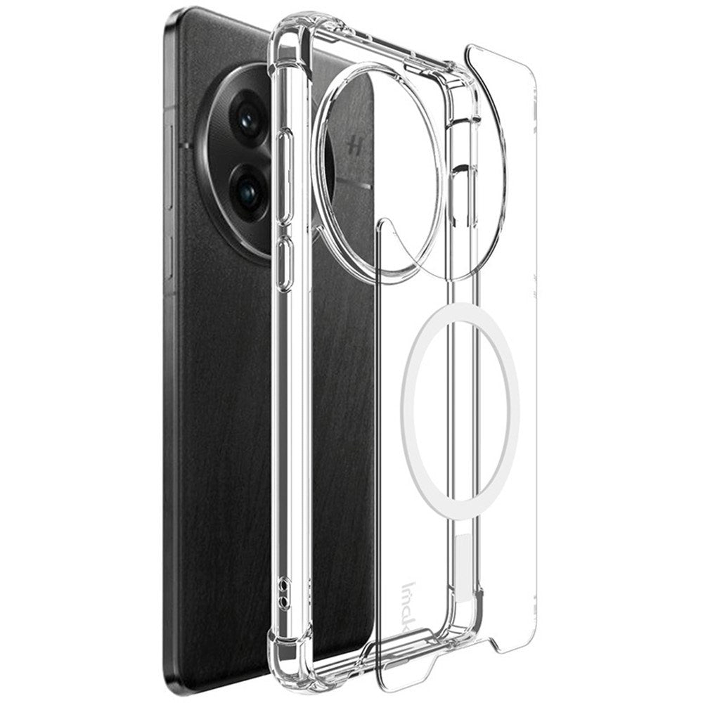 IMAK OnePlus 13 Hybrid Plastik Bagside Cover - MagSafe Kompatibel - Gennemsigtig / Hvid
