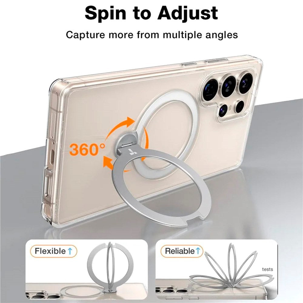 TORRAS - Samsung Galaxy S25 Ultra - Hybrid Cover m. Kickstand - MagSafe Kompatibel - Gennemsigtig