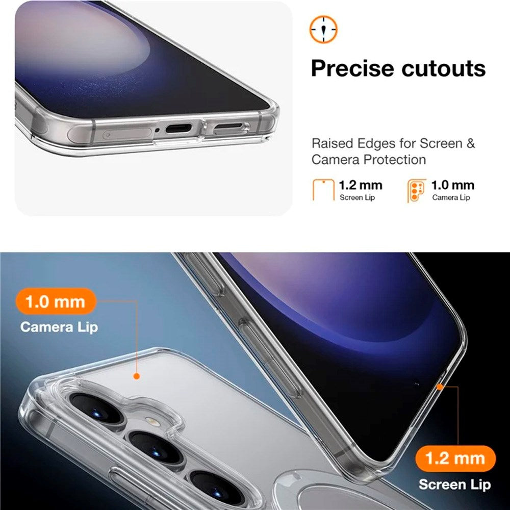 TORRAS - Samsung Galaxy S25+ (Plus) - Hybrid Cover m. Kickstand - MagSafe Kompatibel - Gennemsigtig