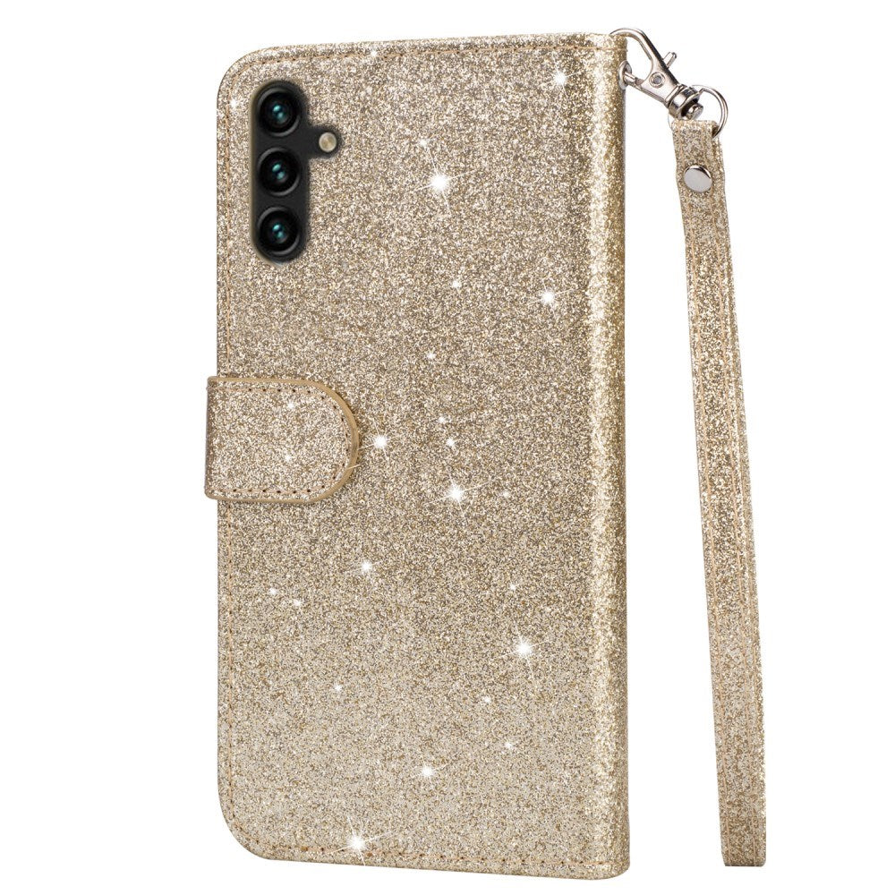 Samsung Galaxy A56 (5G) - EIDERWOOD - Glimmer Flip Cover m. Lynlåslomme & Ståfunktion - Guld