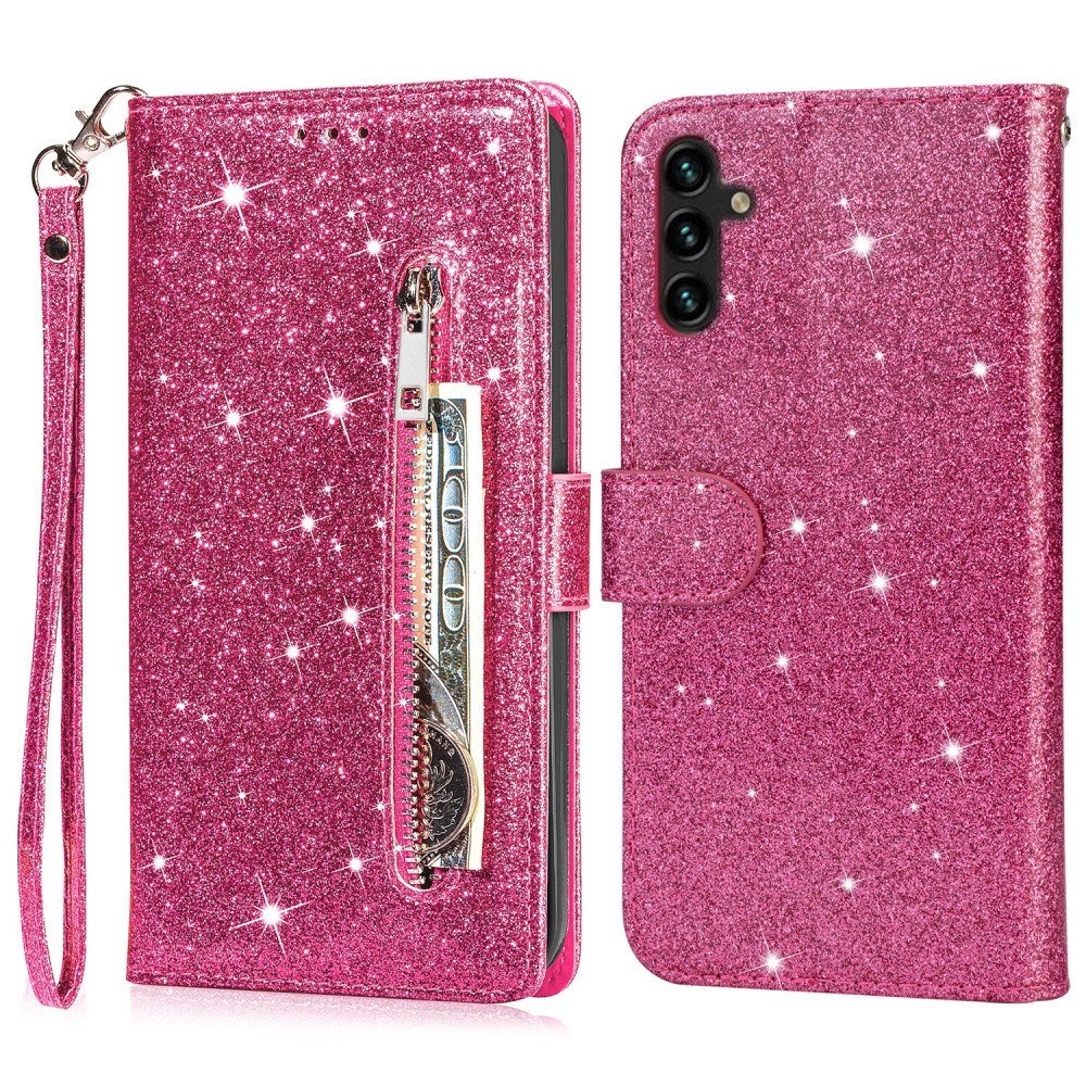 Samsung Galaxy A56 (5G) - EIDERWOOD - Glimmer Flip Cover m. Lynlåslomme & Ståfunktion - Pink