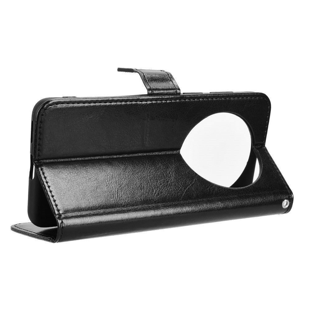 Huawei Mate 70 Pro+ / 70 Pro - EIDERWOOD Kunstlæder Flip Cover m. Strop - Sort