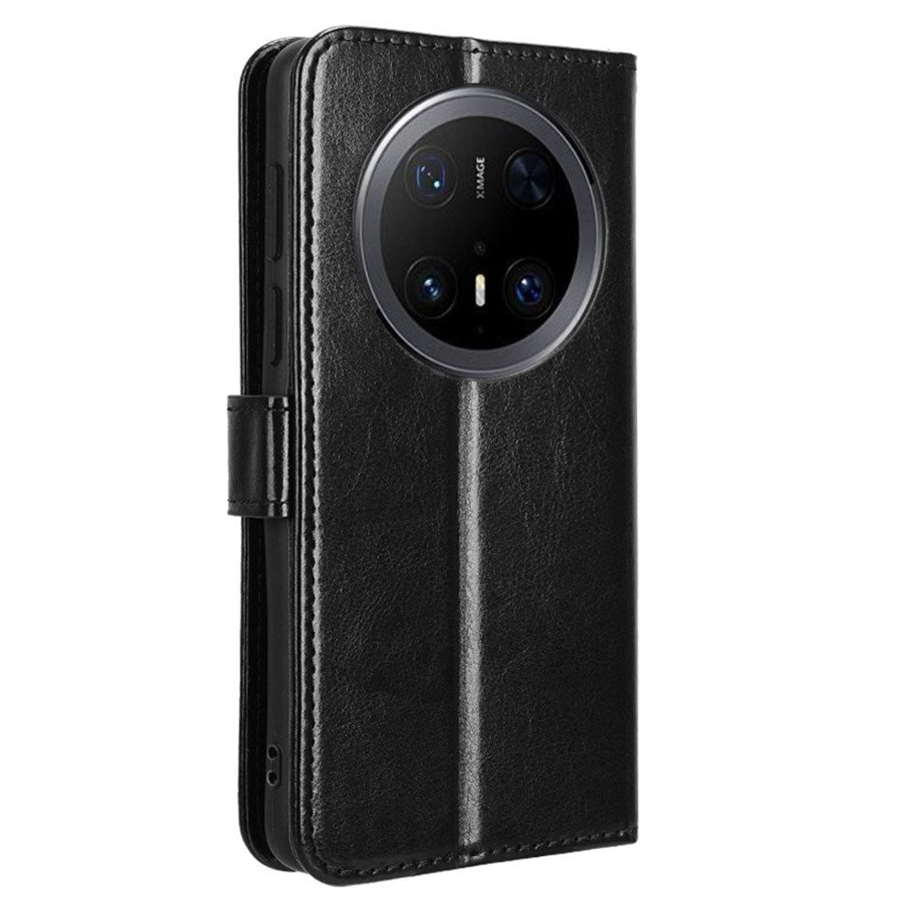 Huawei Mate 70 Pro+ / 70 Pro - EIDERWOOD Kunstlæder Flip Cover m. Strop - Sort