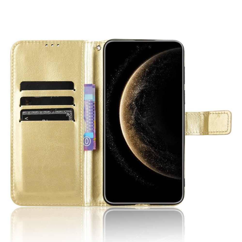 Huawei Mate 70 Pro+ / 70 Pro - EIDERWOOD Kunstlæder Flip Cover m. Strop - Guld