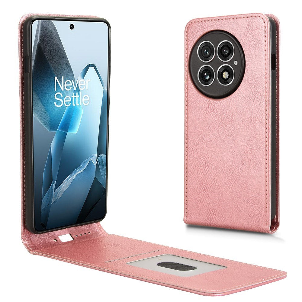 OnePlus 13 - EIDERWOOD Vegansk Læder Flip Cover m. Kortlomme - Lyserød