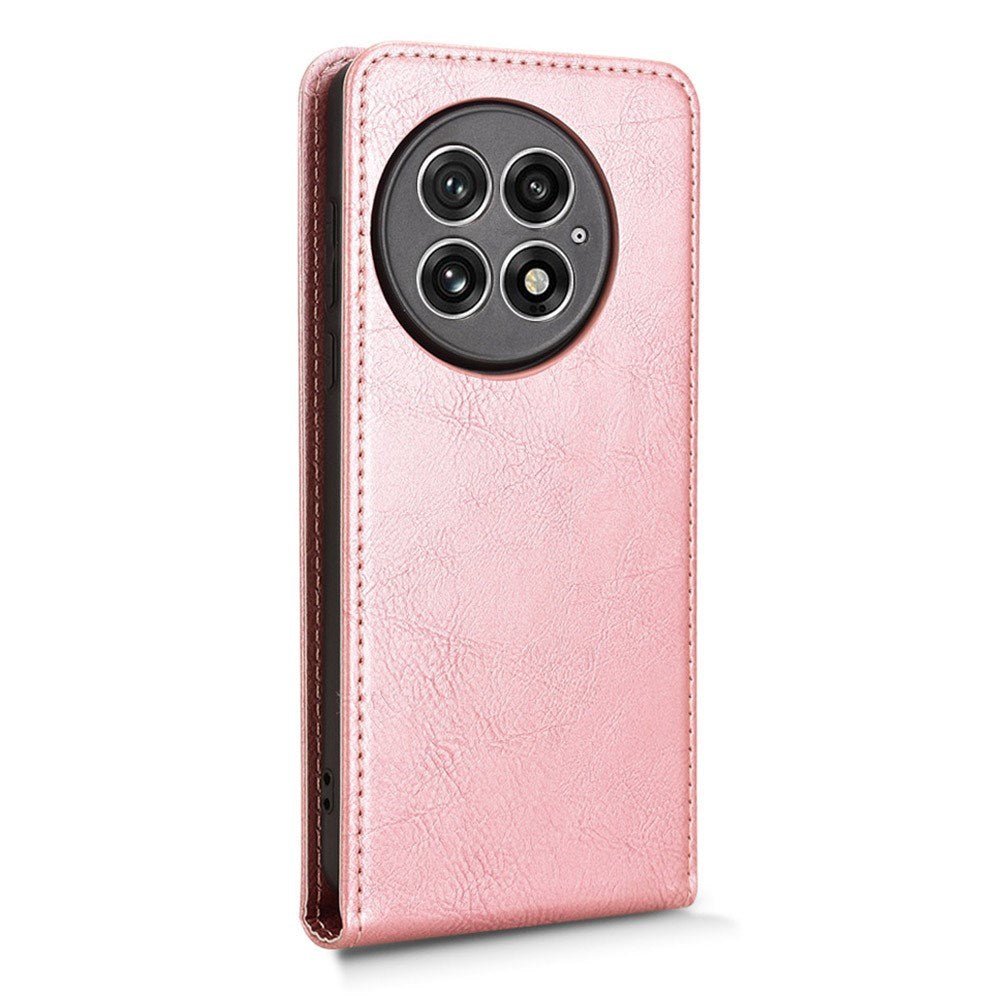 OnePlus 13 - EIDERWOOD Vegansk Læder Flip Cover m. Kortlomme - Lyserød