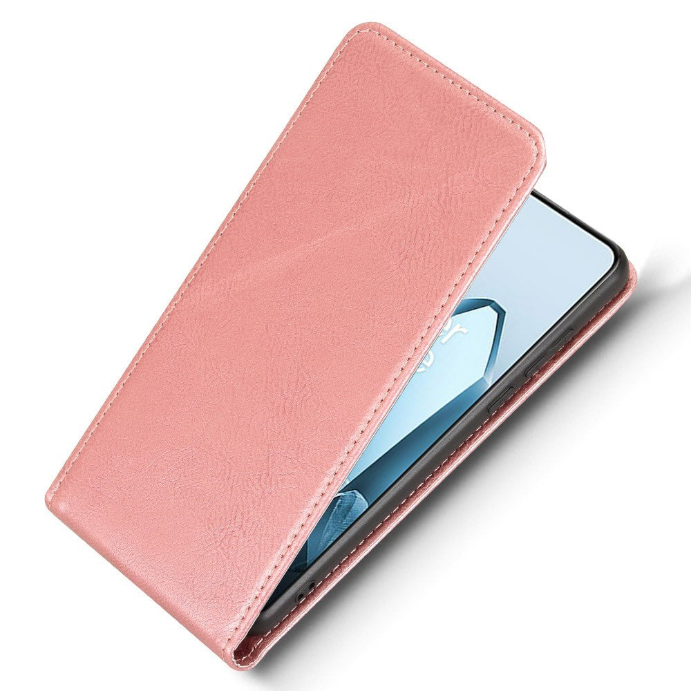 OnePlus 13 - EIDERWOOD Vegansk Læder Flip Cover m. Kortlomme - Lyserød
