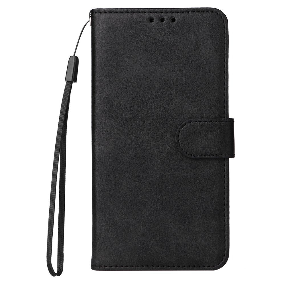 Honor Magic7 Lite - EIDERWOOD Kunstlæder Flip Cover m. Strop - Sort