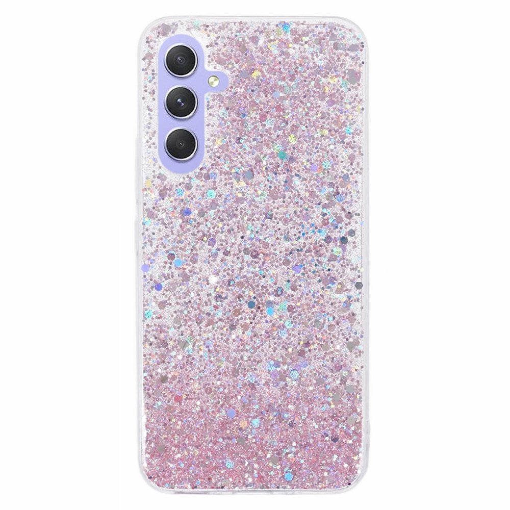 Samsung Galaxy A26 (5G) - EIDERWOOD Fleksibelt Plastik Cover m. Glimmer - Lyserød