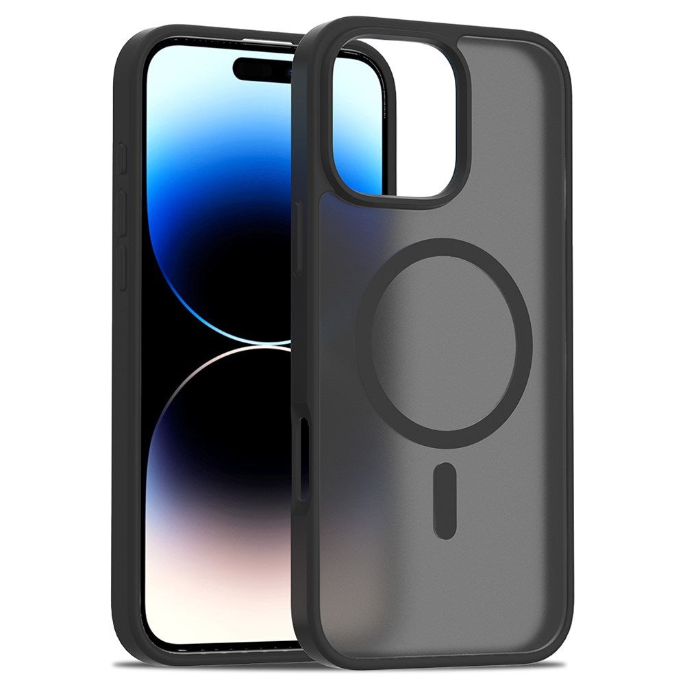 iPhone 16 Pro Max - EIDERWOOD Mat Hybrid Cover - MagSafe Kompatibel - Sort / Gennemsigtig