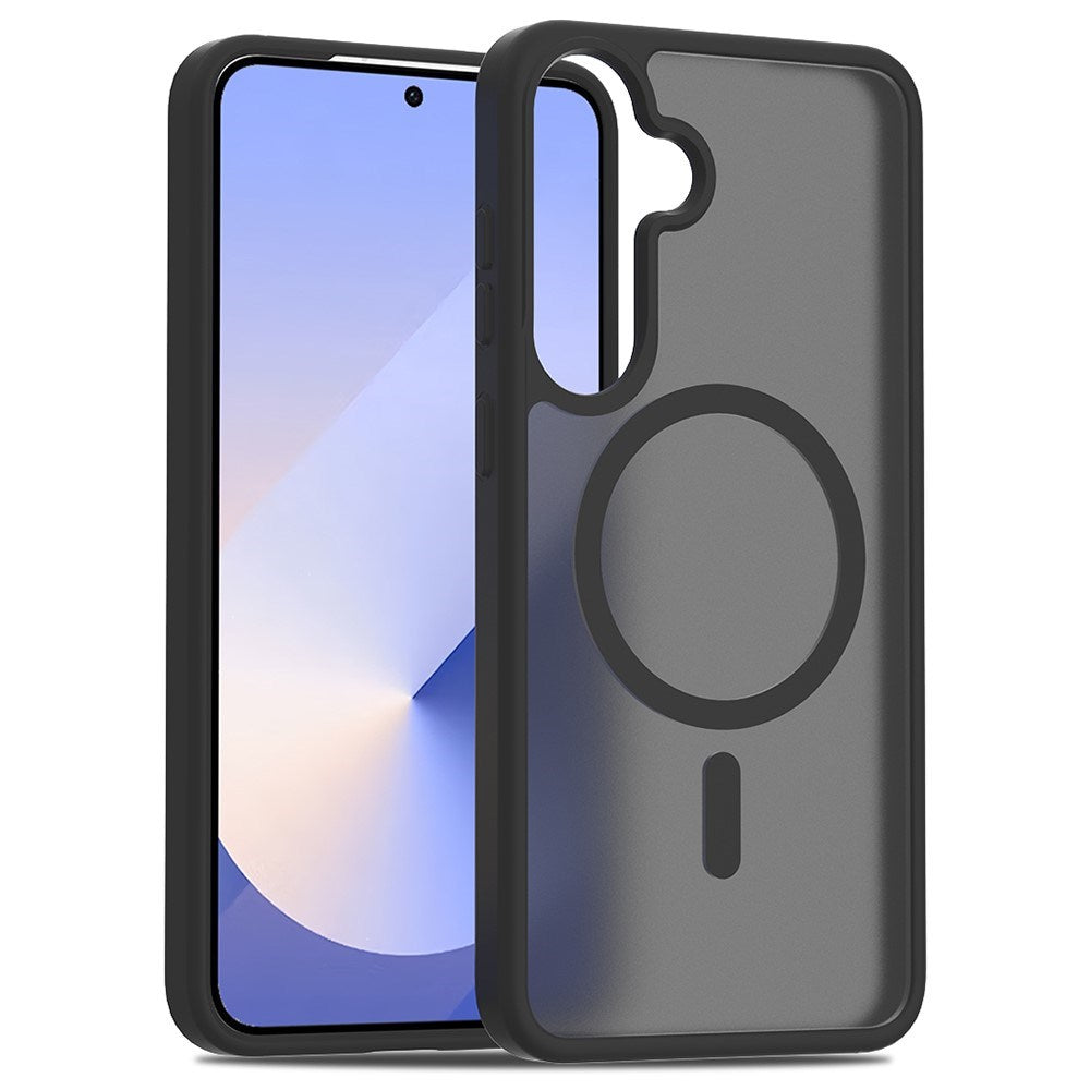EIDERWOOD Samsung Galaxy S24+ (Plus) / S25+ (Plus) Mat Hybrid Bagside Cover - MagSafe Kompatibel - Sort / Gennemsigtig