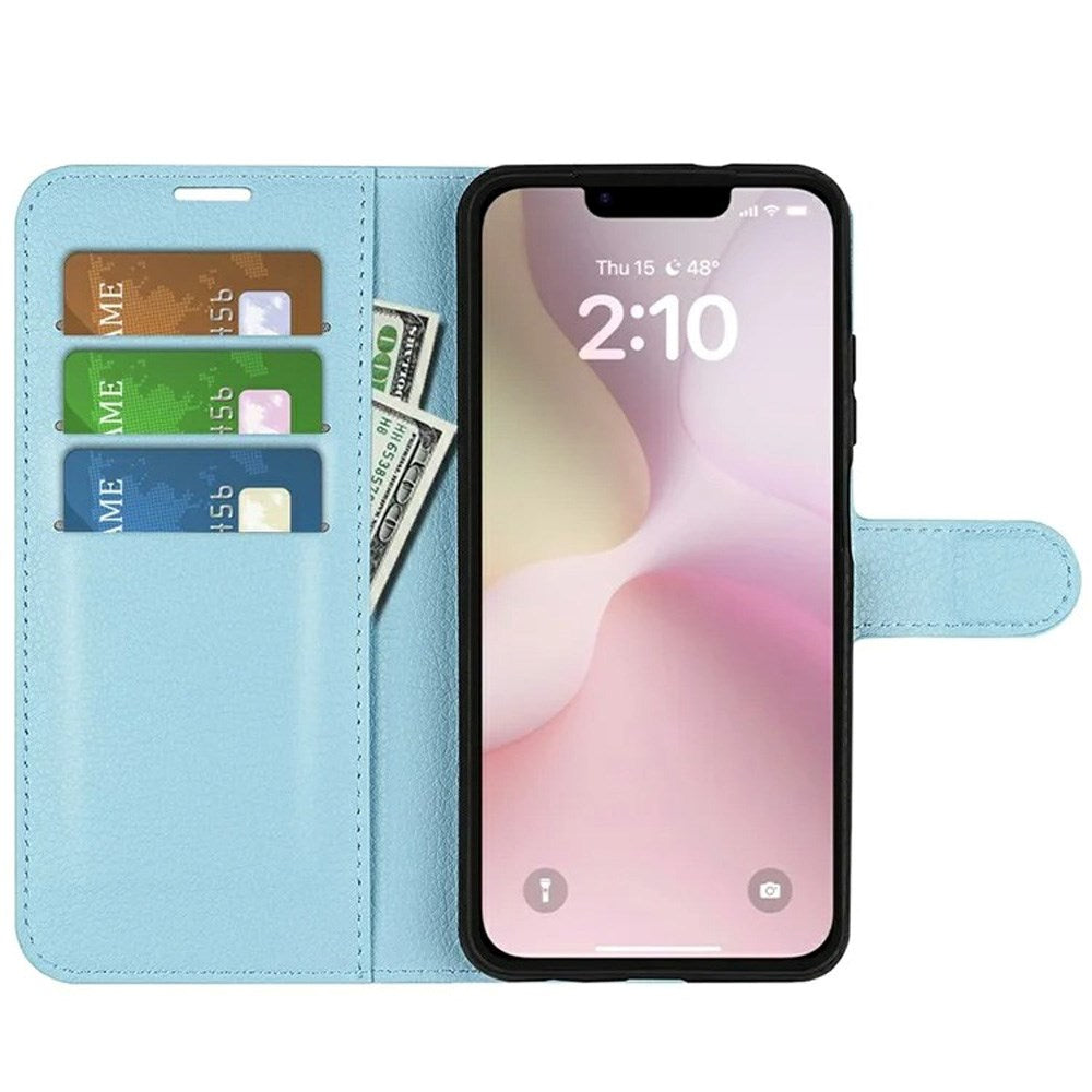 iPhone 17e / 16e - EIDERWOOD Kunstlæder Flip Cover m. Kortholder & Ståfunktion - Blå